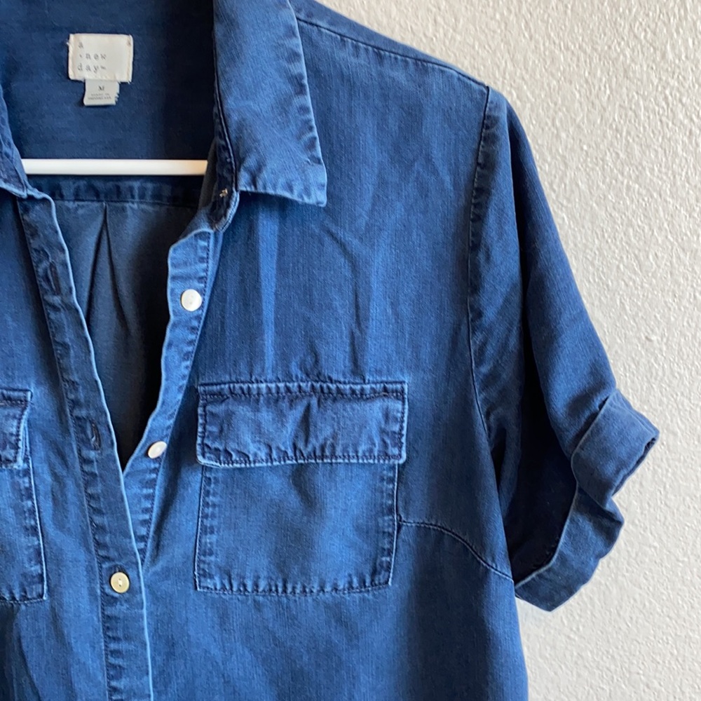 A New Day Cuffed Sleeve Button Down